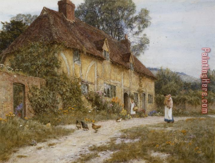 Helen Allingham Old Kentish Cottage